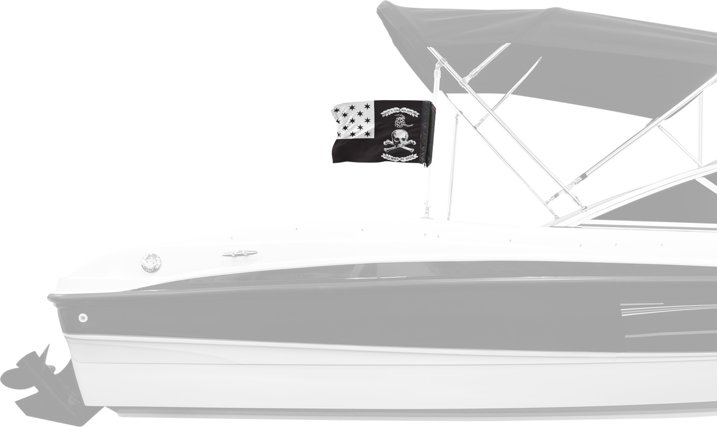 Veterans Exempt 12"x18" Forever Wave Flag for Boats