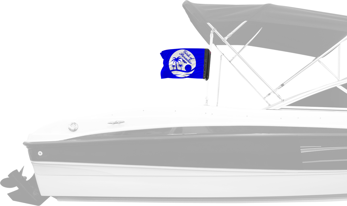 Girls Of Paradise 12"x18" Forever Wave Flag for Boats