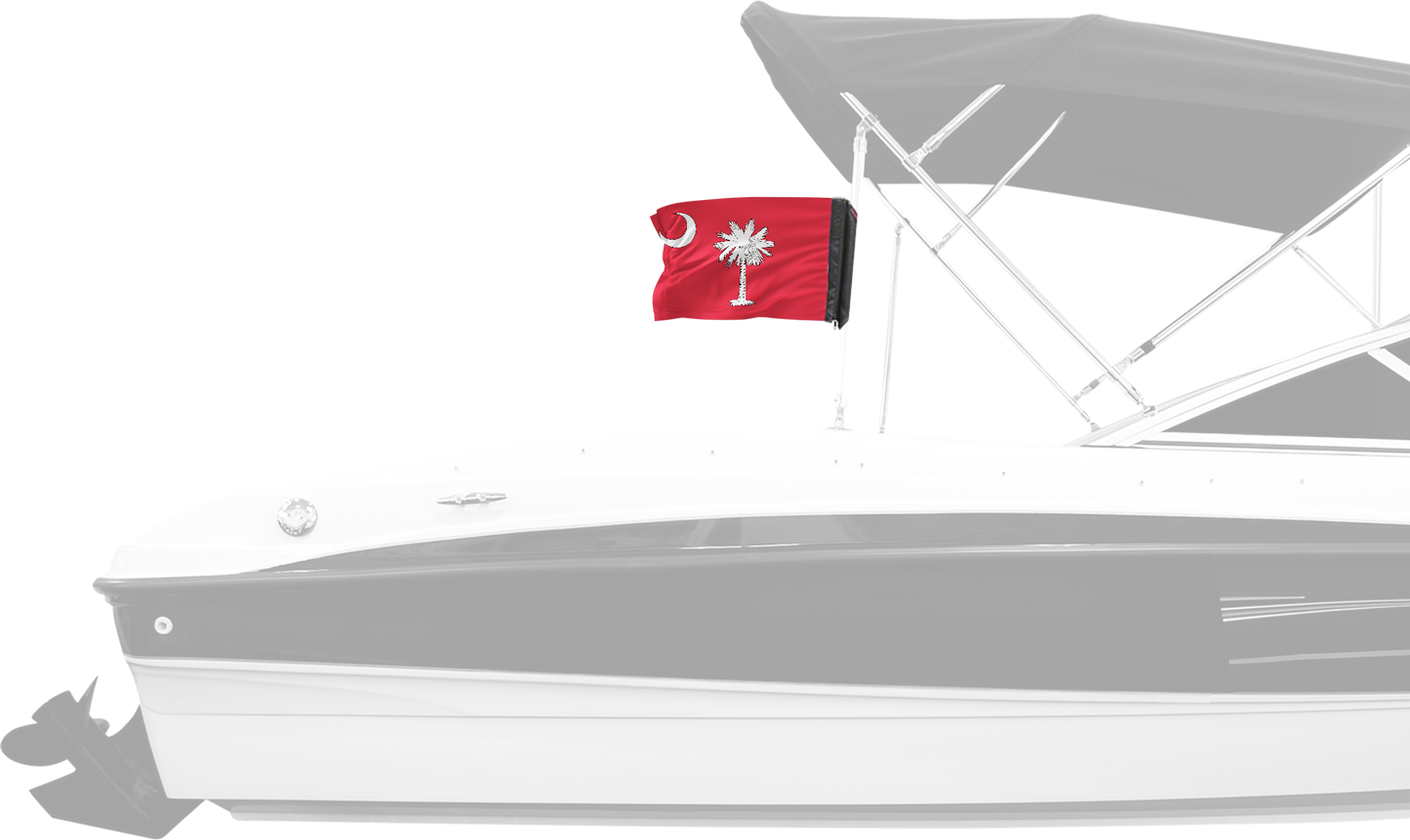 State Flag South Carolina Big Red 12"x18" Forever Wave Flag for Boats