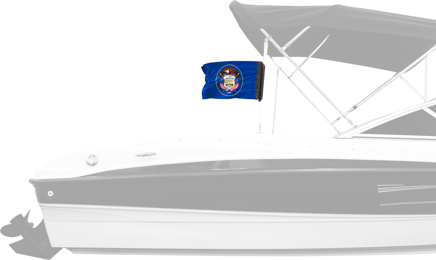 State Flag Utah "Old Style" 12"x18" Forever Wave Flag for Boats