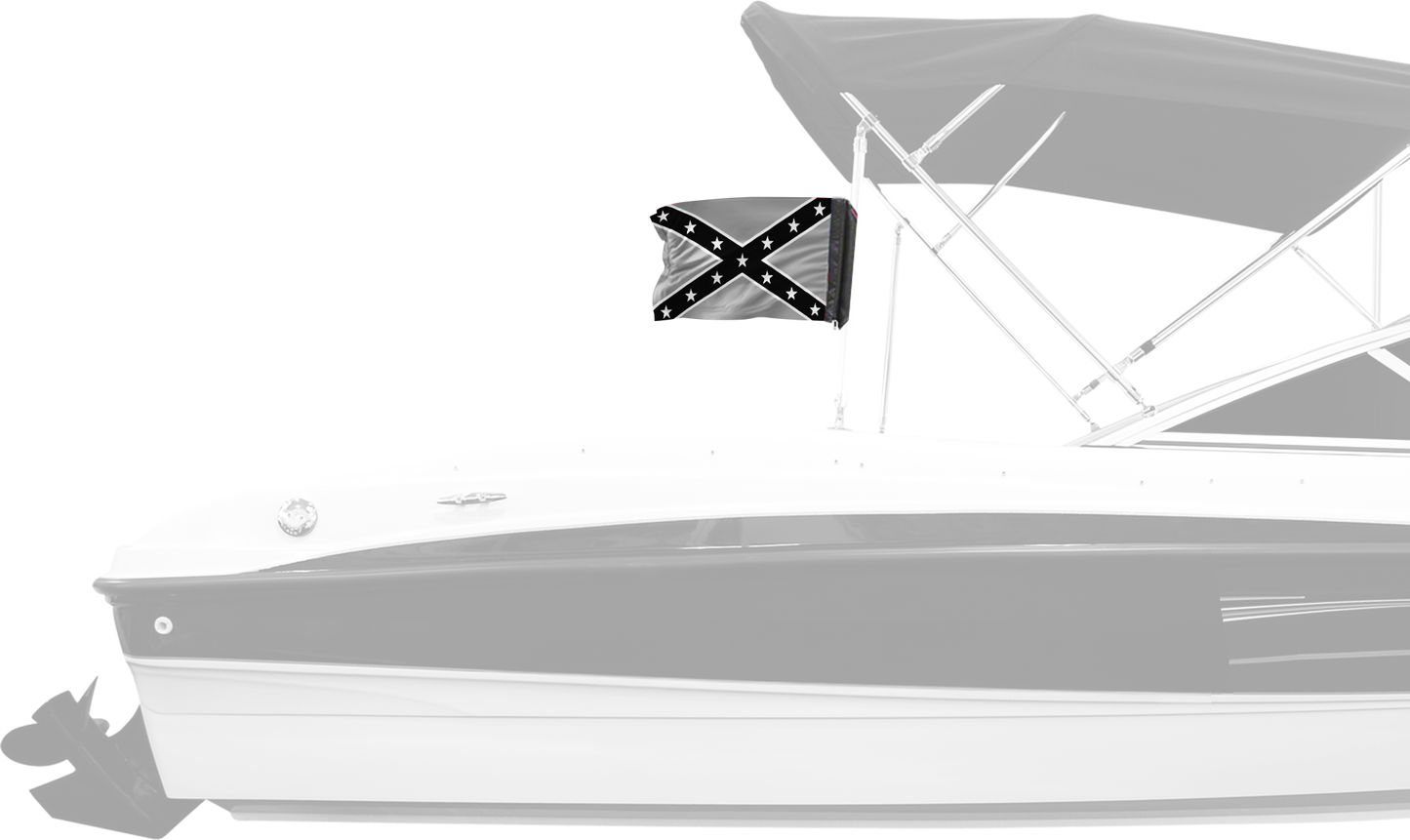 Confederate Subdued 12"x18" Forever Wave Flag for Boats