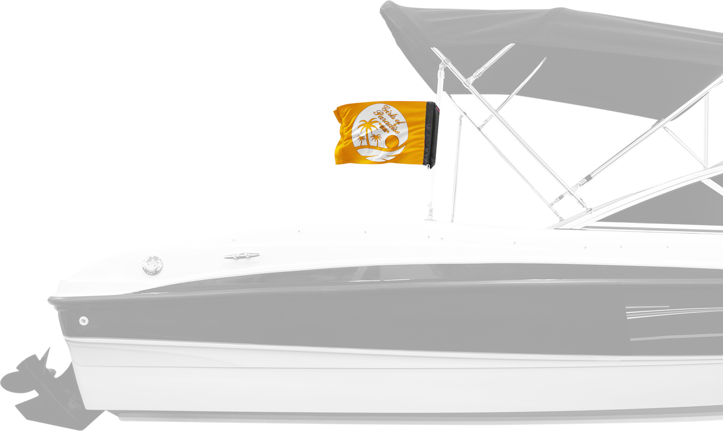 Girls Of Paradise 12"x18" Forever Wave Flag for Boats