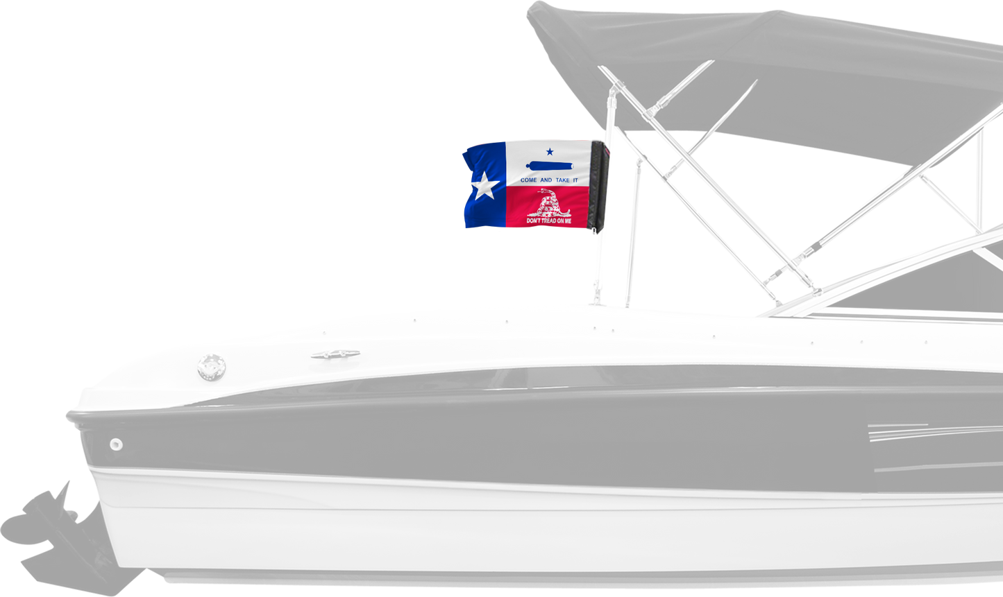 State Flag Texas Don't Tread 12"x18" Forever Wave Flag for Boats