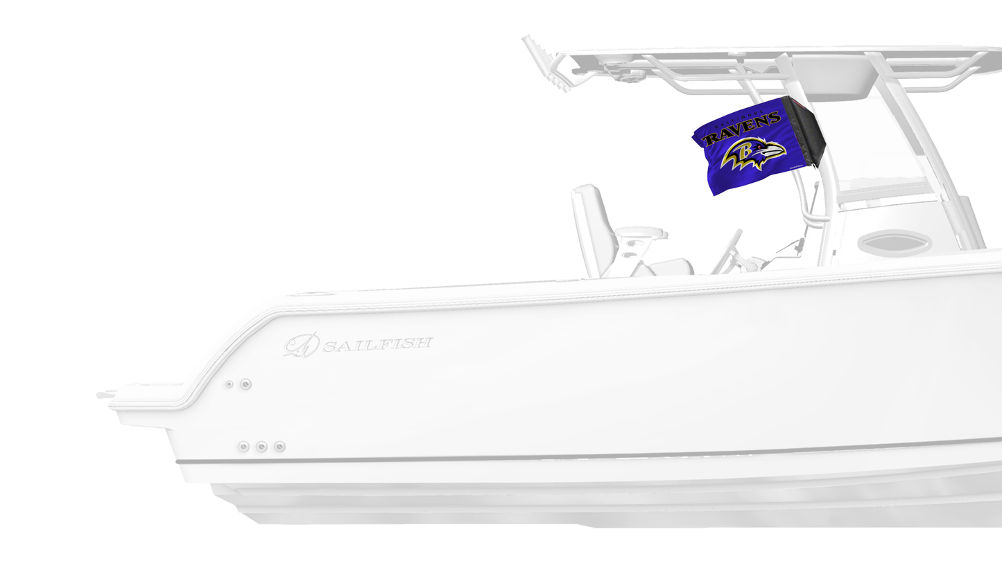 Baltimore Ravens 11"x17" Forever Wave Flag for Boats
