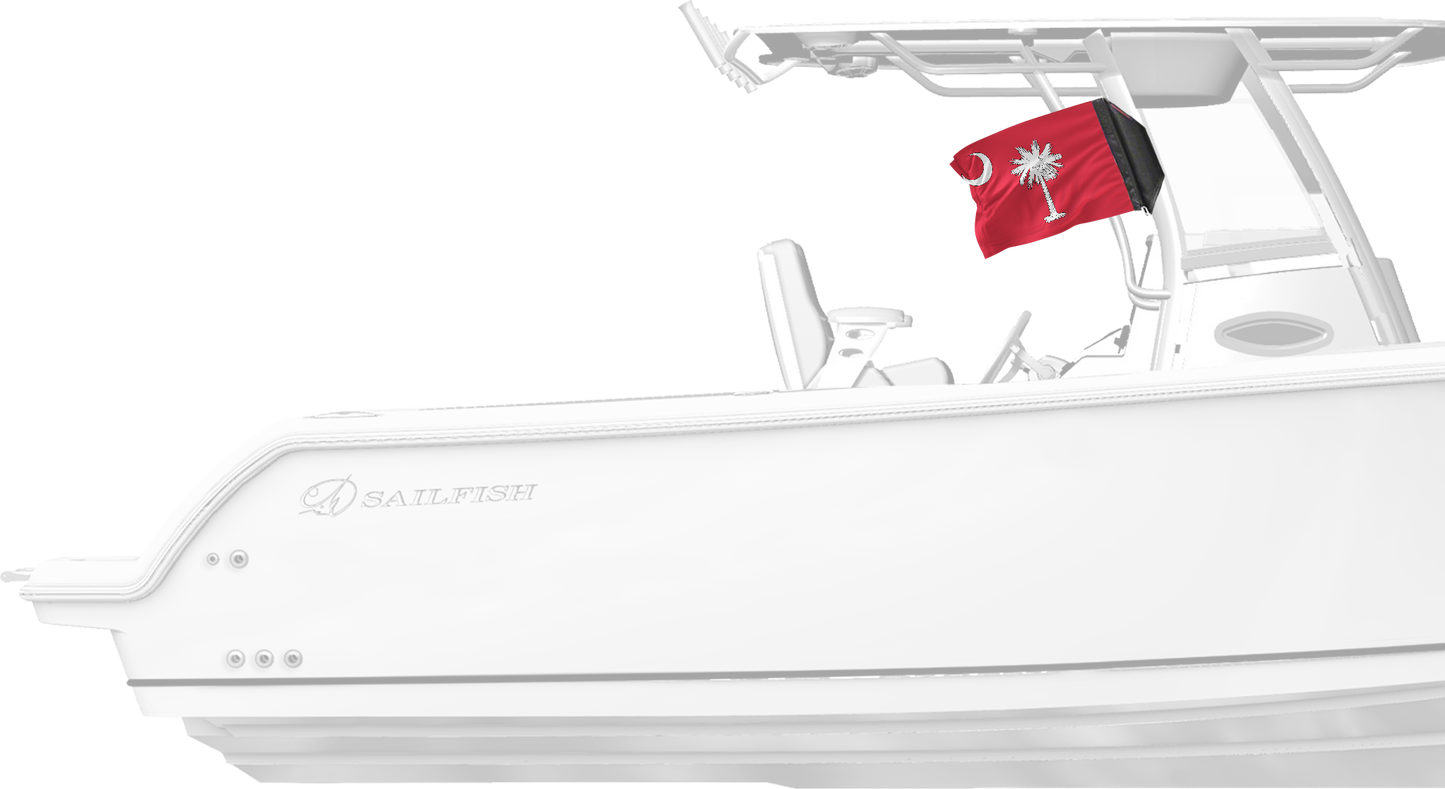 State Flag South Carolina Big Red 12"x18" Forever Wave Flag for Boats