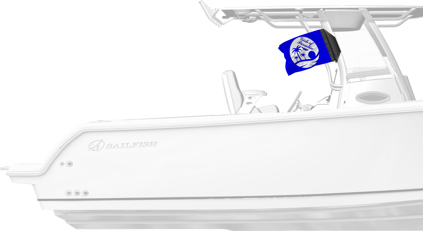 Girls Of Paradise 12"x18" Forever Wave Flag for Boats