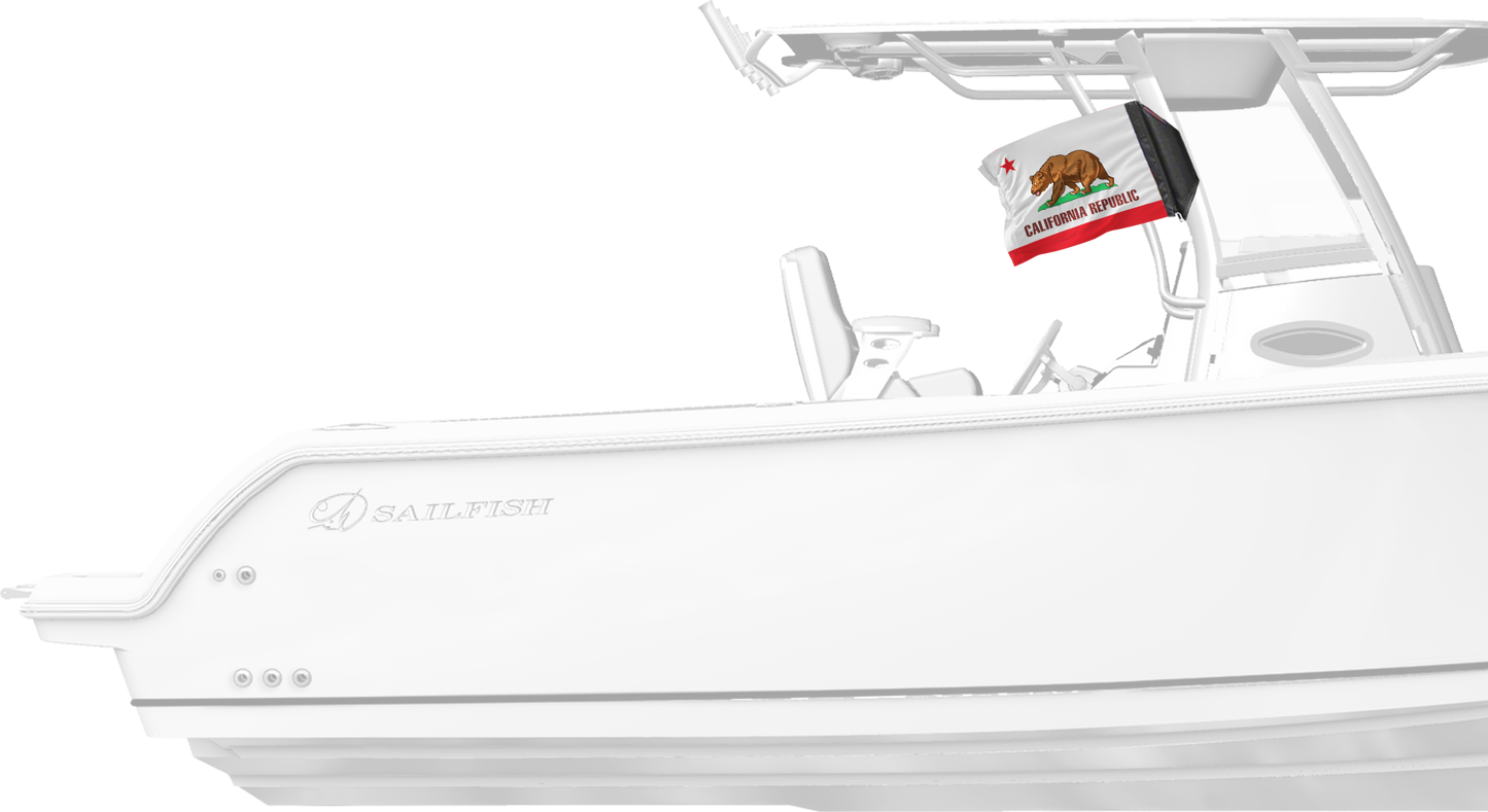 State Flag California 12"x18" Forever Wave Flag for Boats