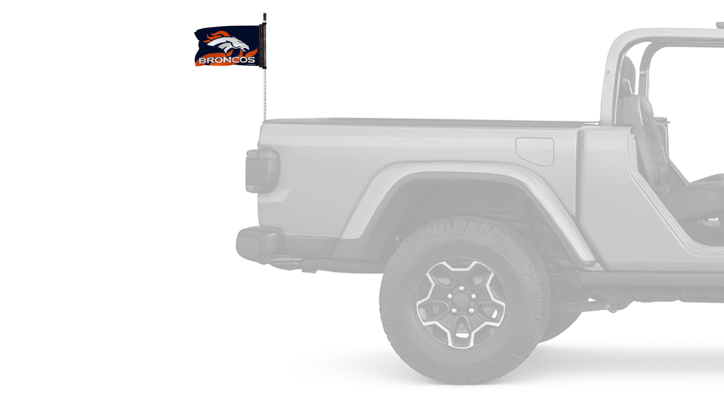 Denver Broncos 11"x17" Forever Wave Flag for Jeep Wrangler YJ 1986-1995