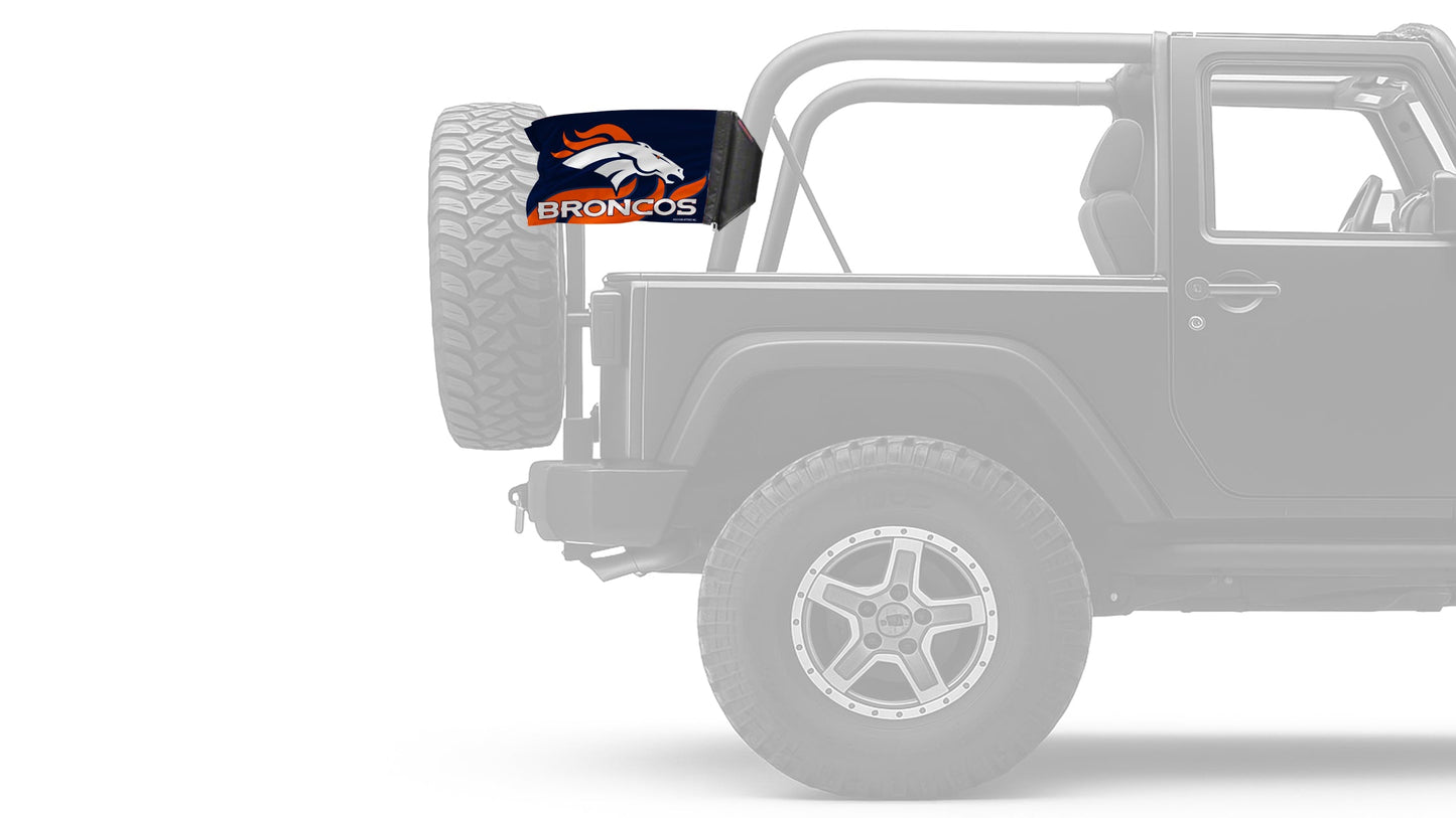Denver Broncos 11"x17" Forever Wave Flag for Jeep Wrangler JK 2-Door 2007-2018