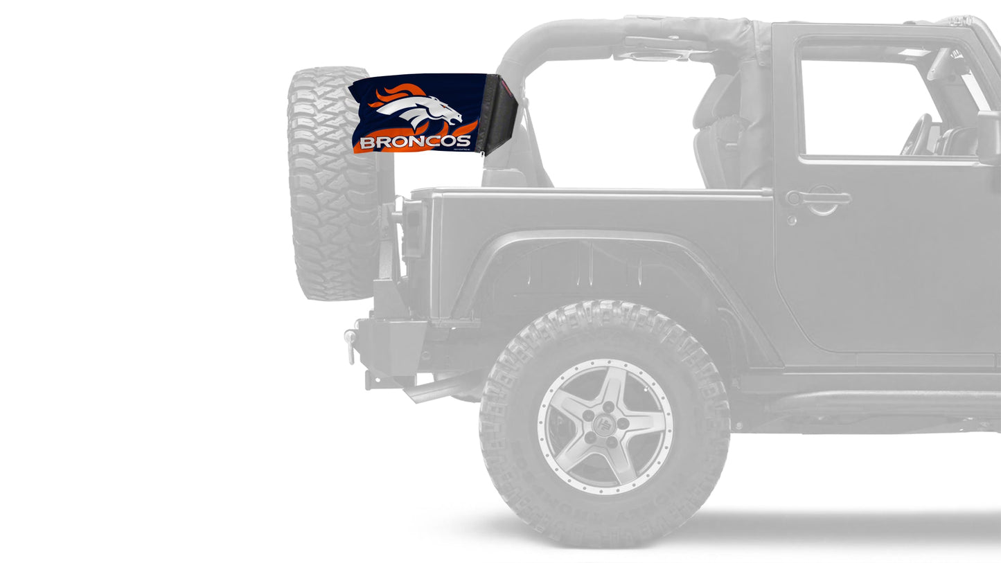 Denver Broncos 11"x17" Forever Wave Flag for Jeep Wrangler TJ 1996-2006