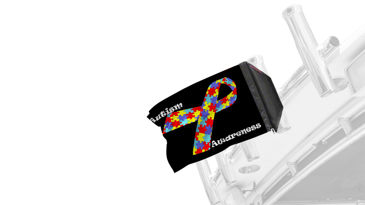 Autism Awareness 12"x18" Forever Wave Flag for Boats