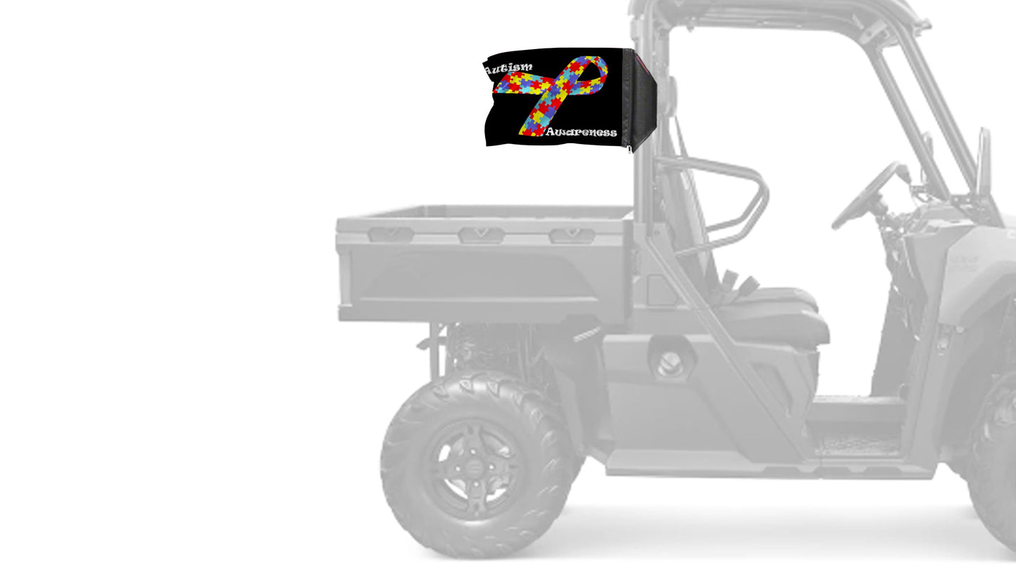 Autism Awareness 12"x18" Forever Wave Flag for UTVs
