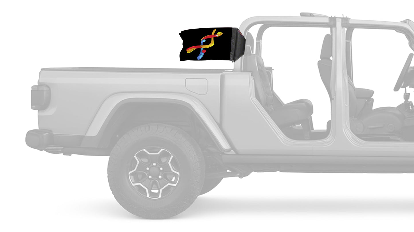 DYRK1A 12"x18" Forever Wave Flag for Jeep Gladiator JT