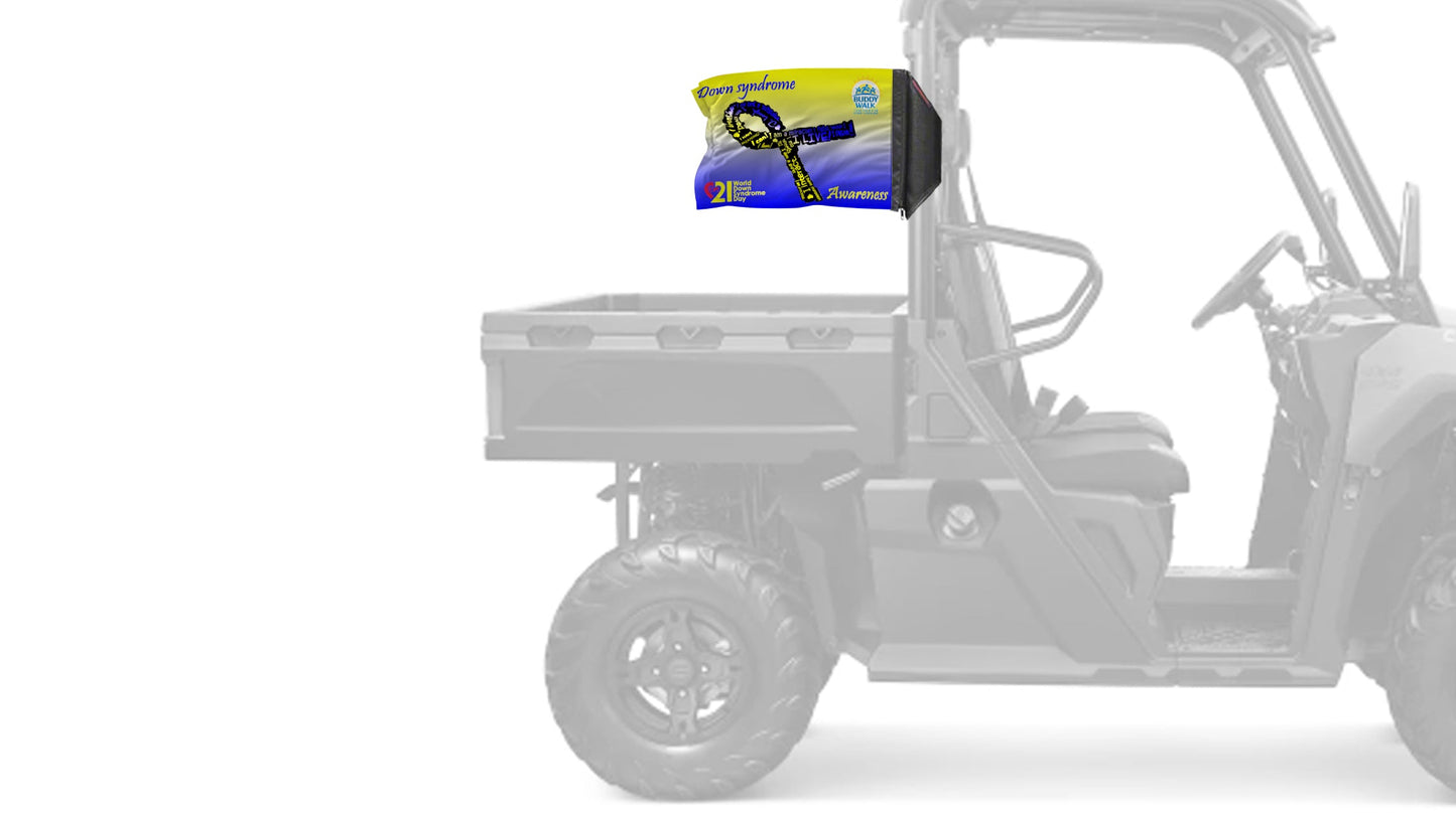 Down Syndrome Awareness 12"x18" Forever Wave Flag for UTVs