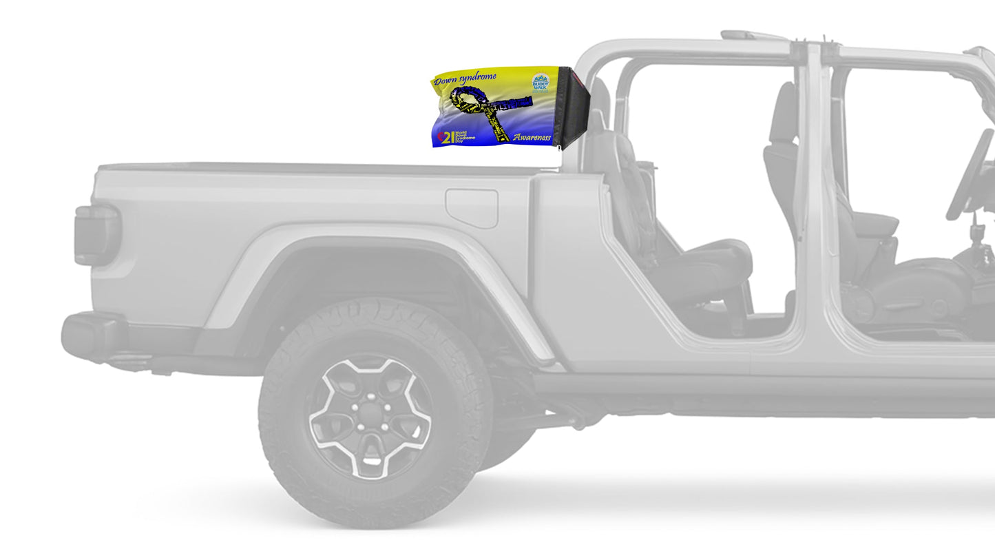 Down Syndrome Awareness 12"x18" Forever Wave Flag for Jeep Gladiator JT