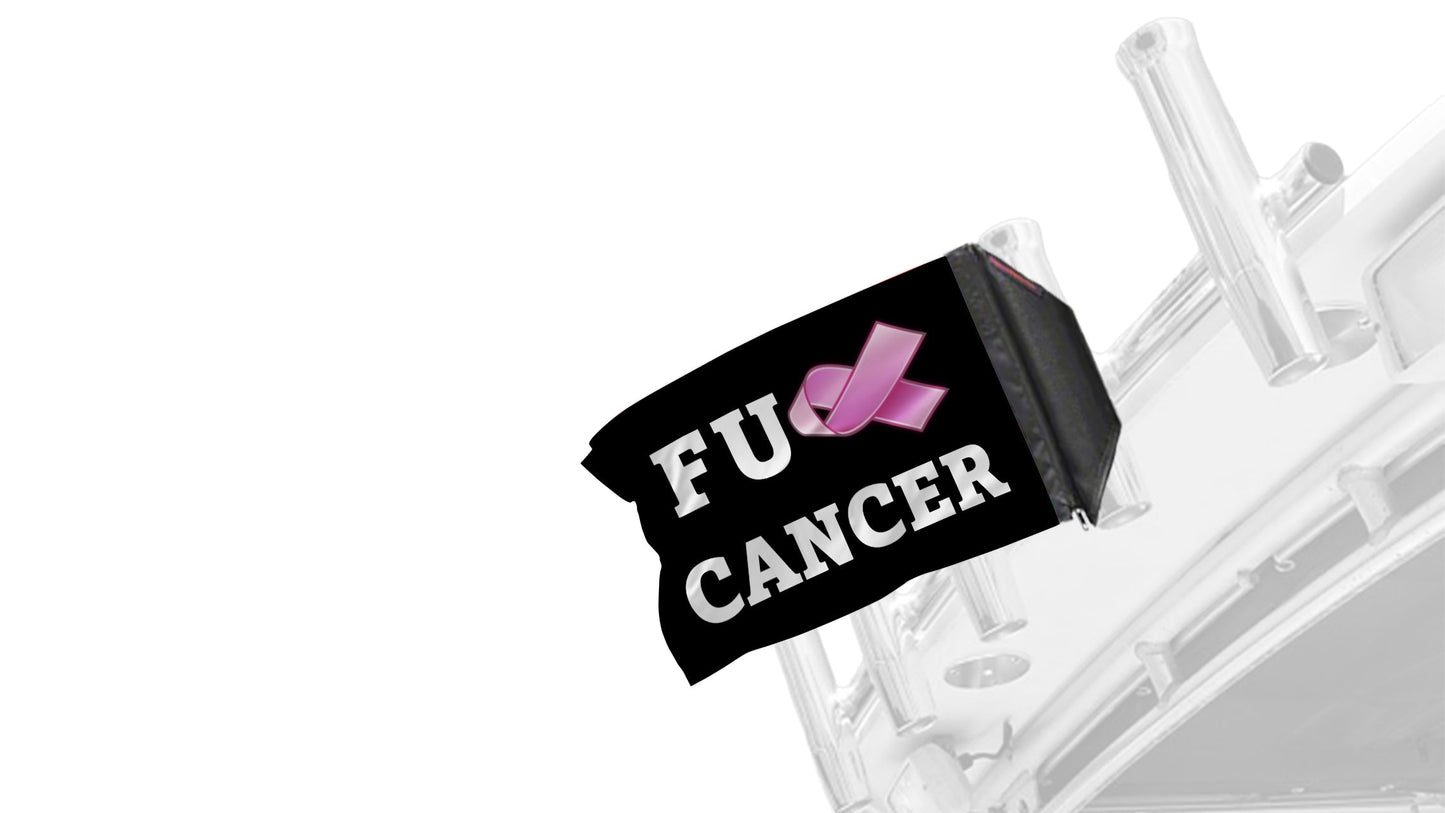 FU Cancer 12"x18" Forever Wave Flag for Boats