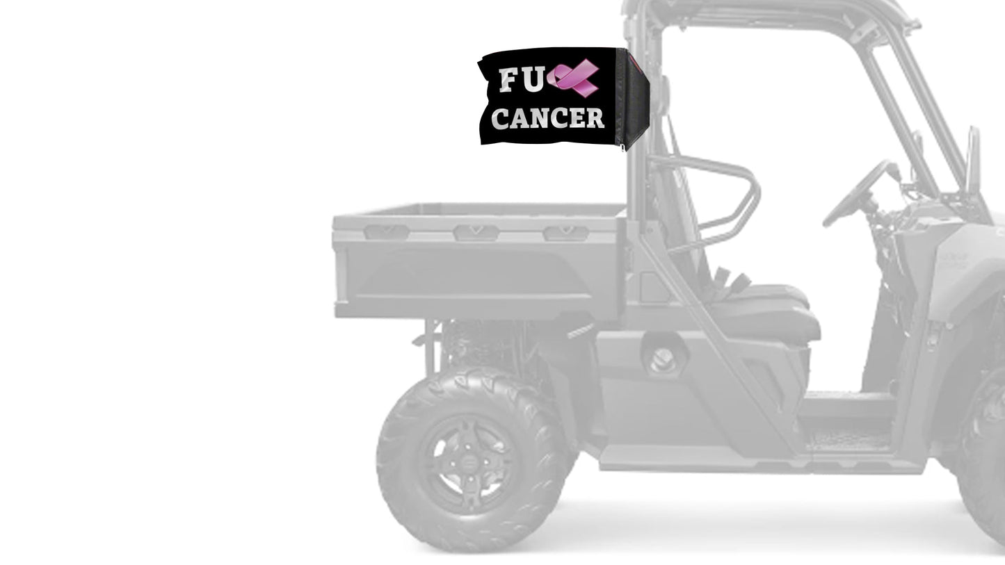 FU Cancer 12"x18" Forever Wave Flag for UTVs