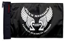 Jon's Mission 22 12"x18" Forever Wave Flag for Jeep Wrangler TJ 1996-2006