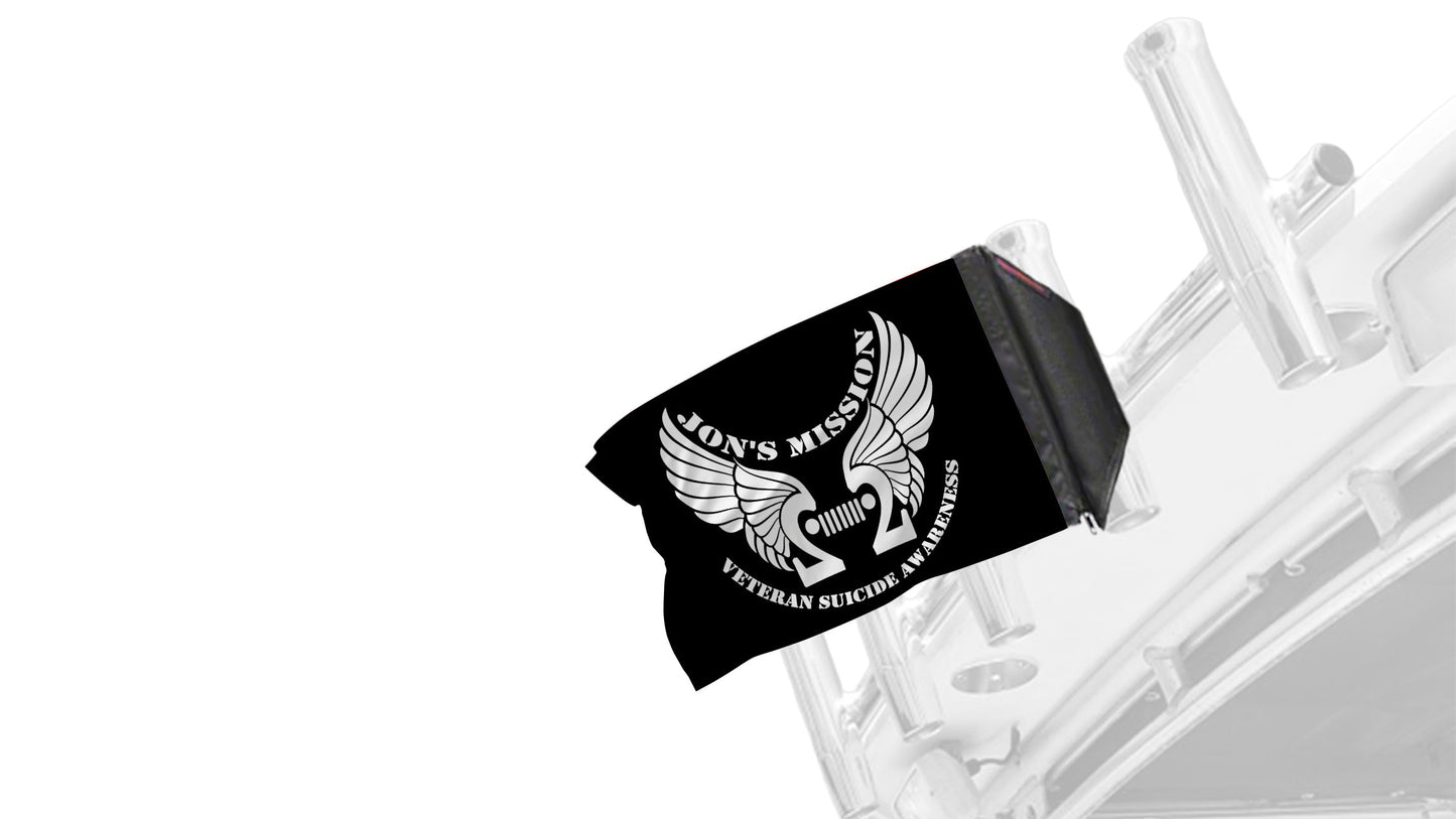 Jon's Mission 22 12"x18" Forever Wave Flag for Boats