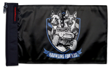 Krawling For K9s 12"x18" Forever Wave Flag for Bronco