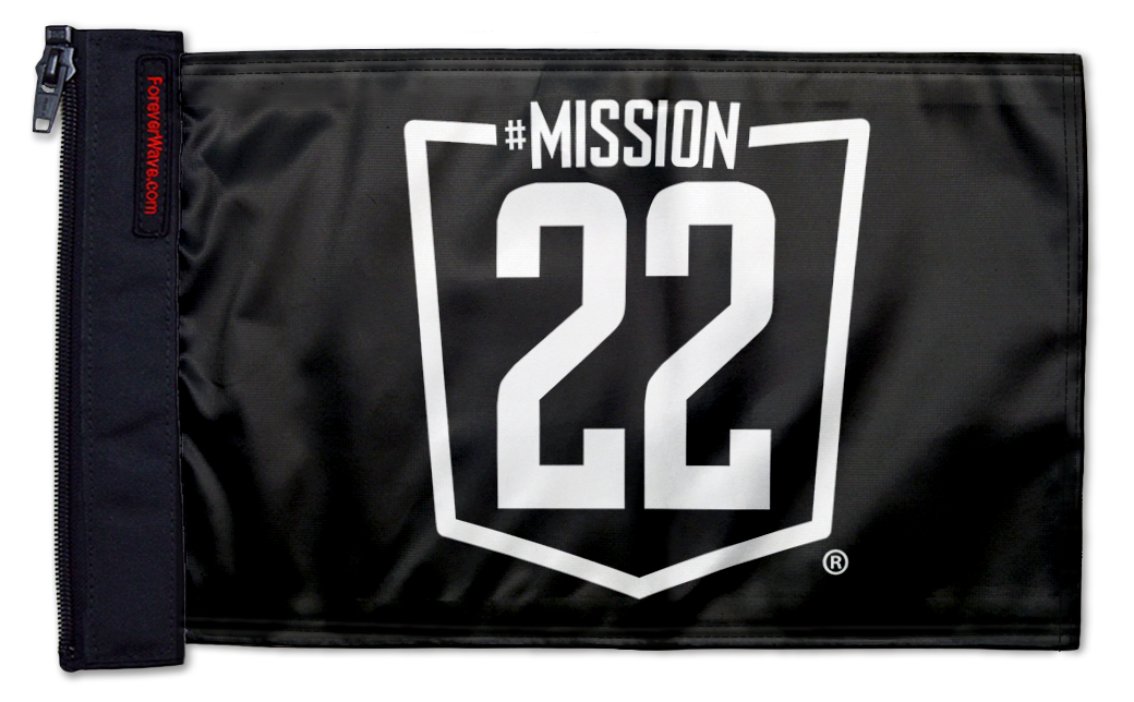 Mission 22 12"x18" Forever Wave Flag for UTVs