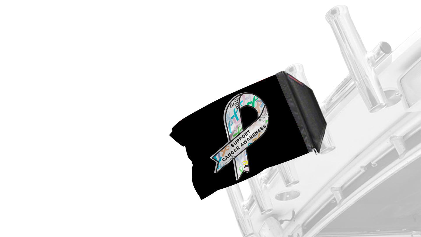 Support Cancer Awareness 12"x18" Forever Wave Flag