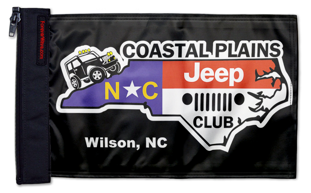 Coastal Plains Jeep Club 12"x18" Forever Wave Flag