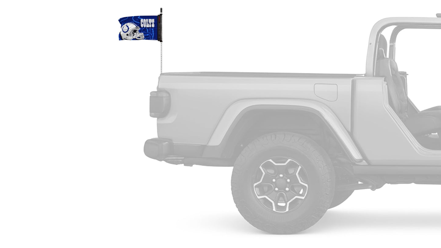 Indianapolis Colts 11"x17" Forever Wave Flag for Jeep Wrangler JLU 4-Door 2018-Present