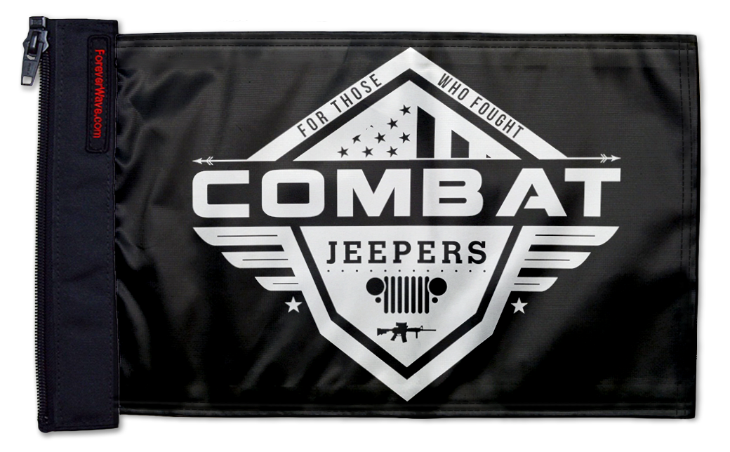 Combat Jeepers 12"x18" Forever Wave Flag
