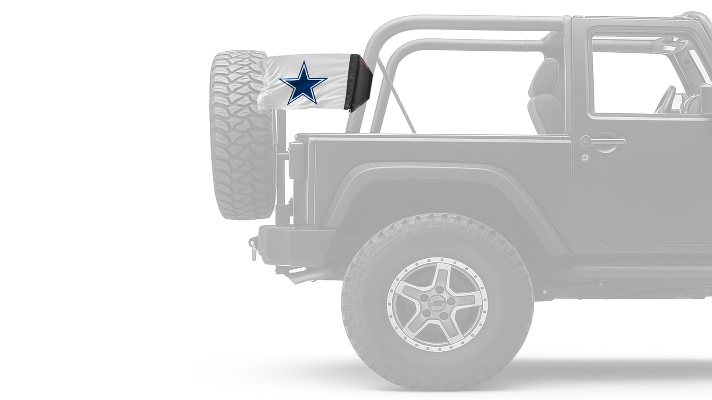 Dallas Cowboys White 11"x17" Forever Wave Flag for Jeep Wrangler TJ 1996-2006