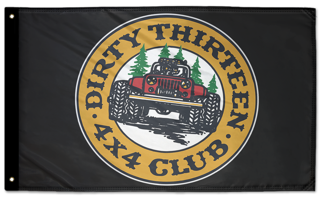 Dirty Thirteen 4x4 Club 3'x5' Double-Sided Flag