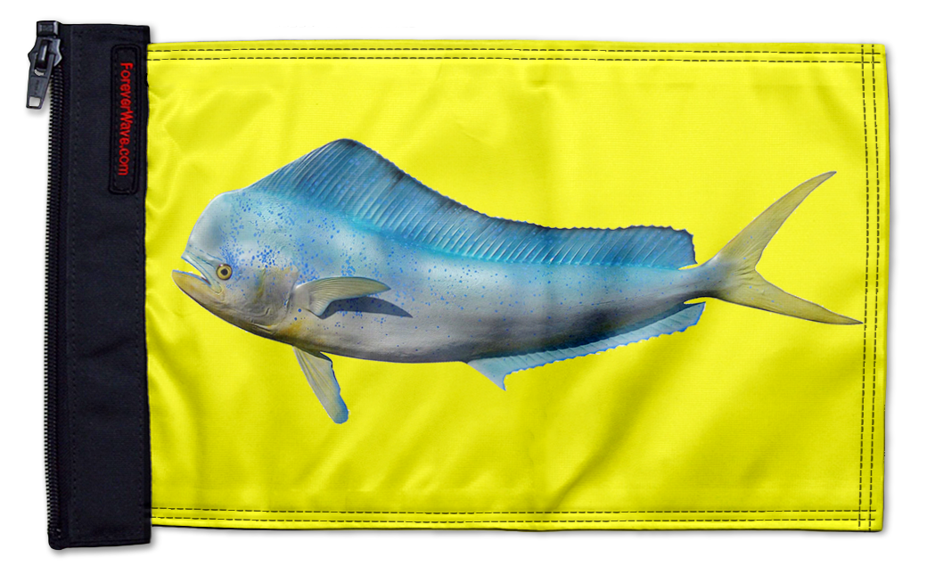 Dolphin 12"x18" Forever Wave Flag for Jeep Wrangler CJ-7 and CJ-8 1976-1986