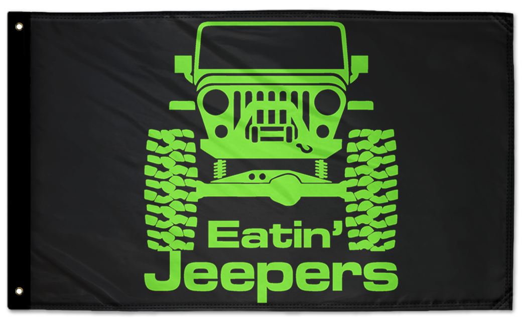 Eatin' Jeepers Flag 3'x5' Double-Sided Flag