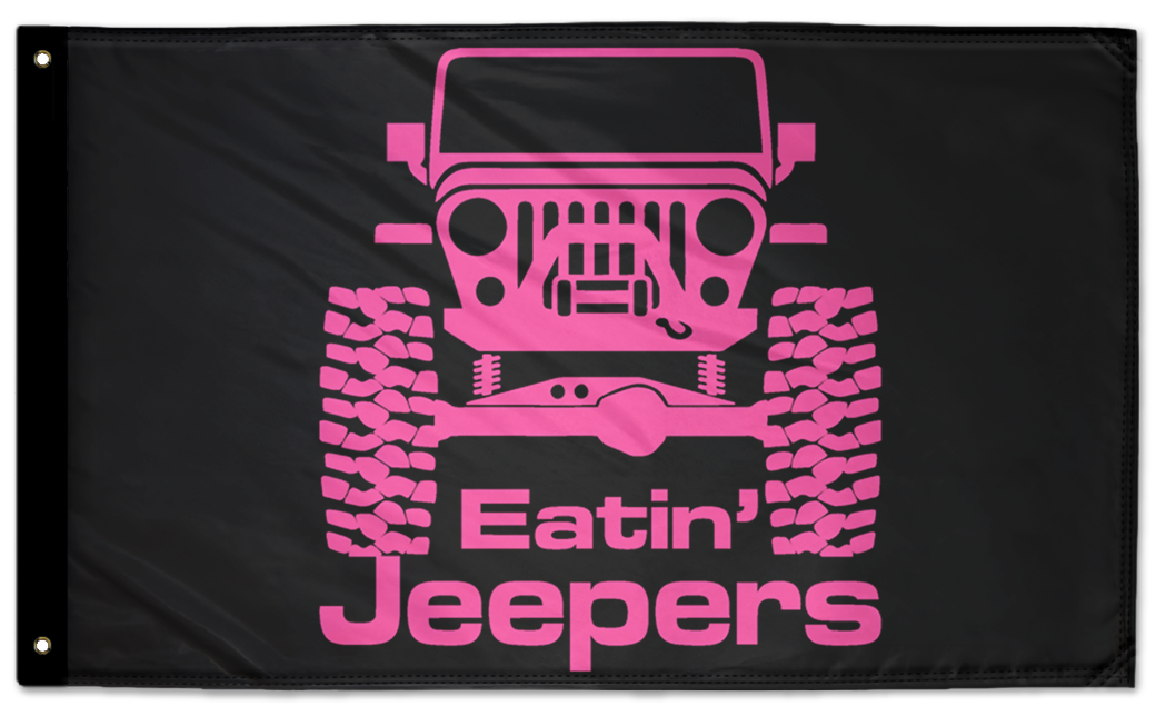 Eatin' Jeepers Flag 3'x5' Double-Sided Flag