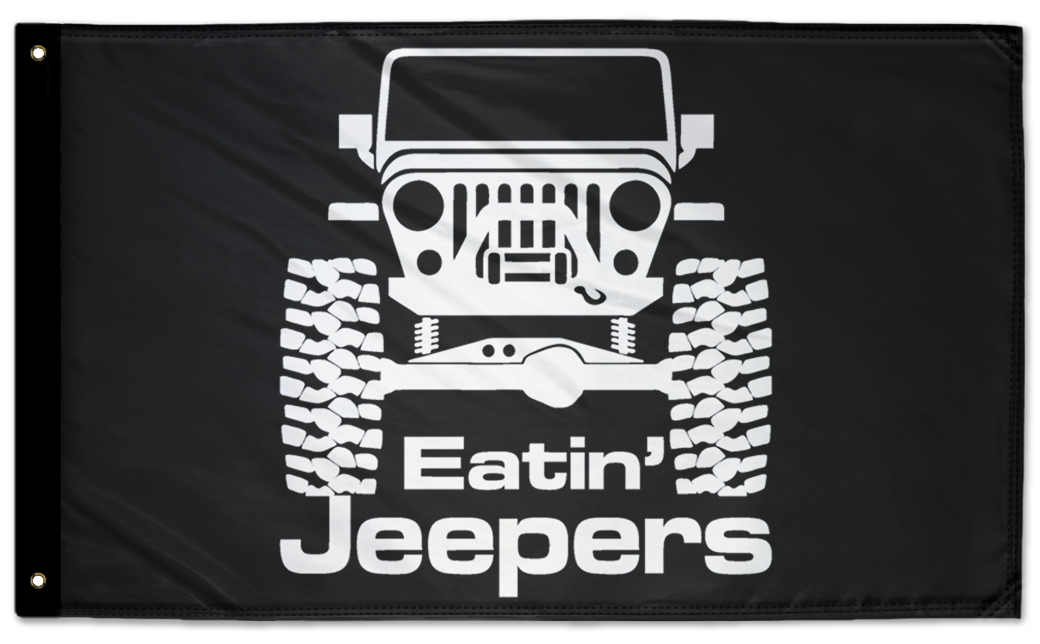 Eatin' Jeepers Flag 3'x5' Double-Sided Flag