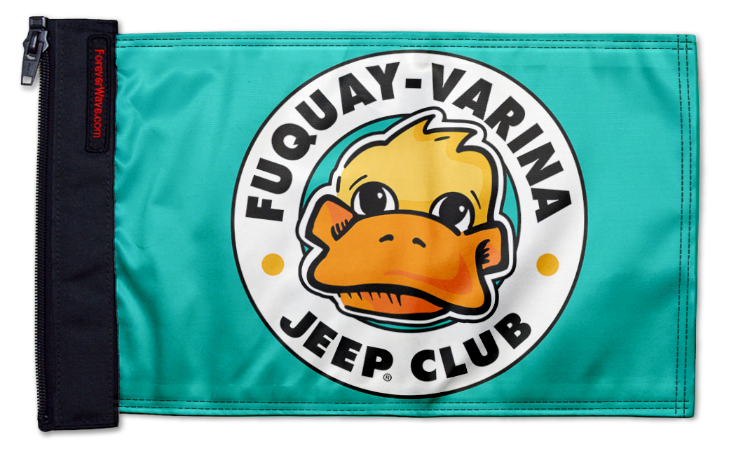 Fuquay Varina Jeep Club 12"x18" Forever Wave Flag