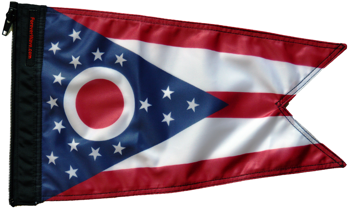 Ohio State Flag 12"x18" Forever Wave zip-on flag