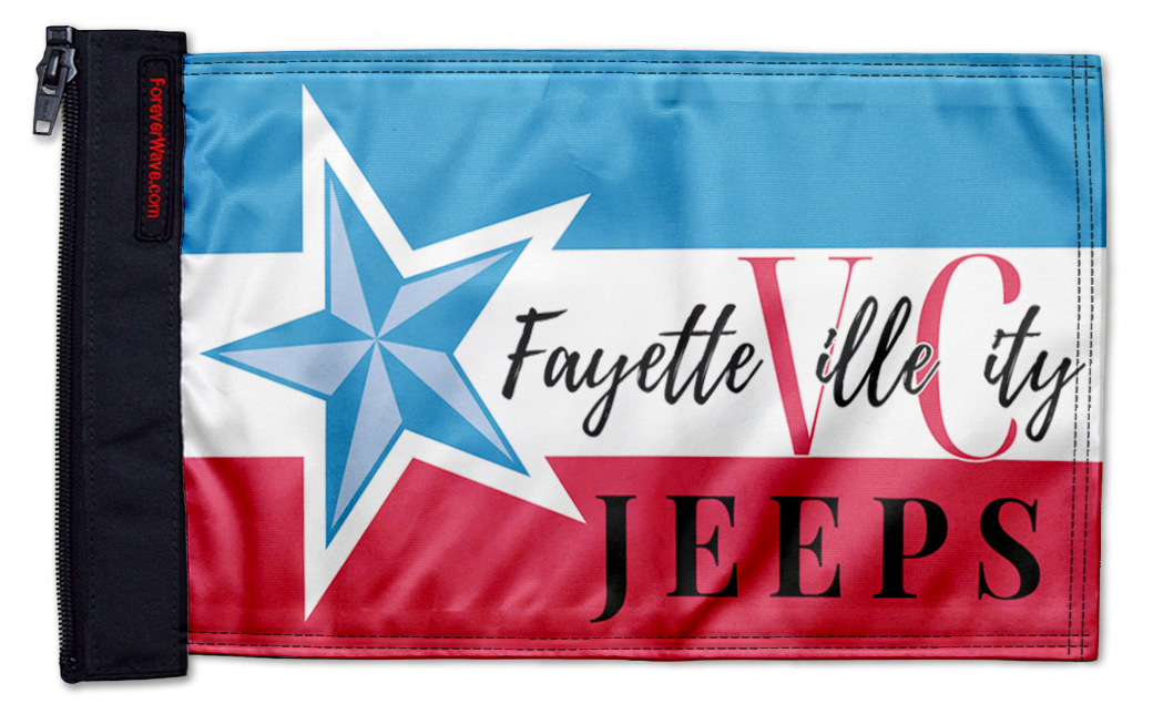 Ville City Jeeps Flag 12"x18" Forever Wave Flag