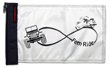 Fem Ride 12"x18" Forever Wave Flag for Jeep Wrangler JL 2-Door 2018-Present