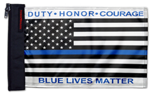 Blue Lives Matter 12"x18" Forever Wave Flag for Jeep Wrangler JL 2-Door 2018-Present
