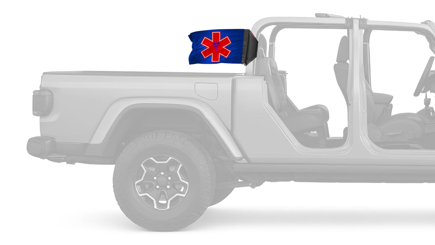 Medical 12"x18" Forever Wave Flag for Jeep Gladiator JT