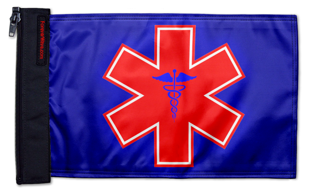 Medical 12"x18" Forever Wave Flag for Boats