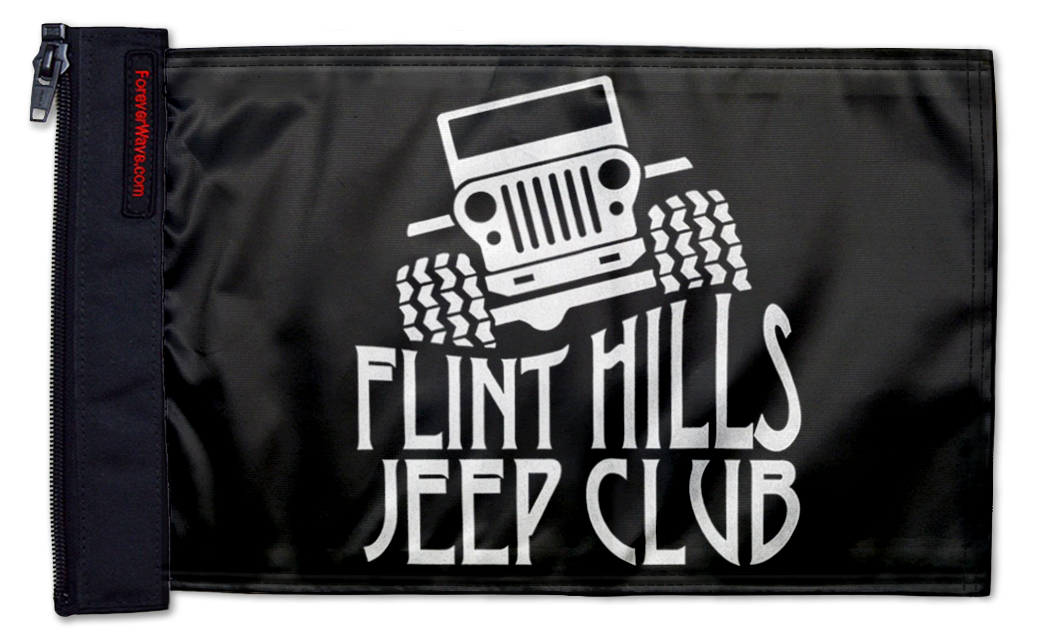 Flint Hills Jeep Club 12"x18" Forever Wave Flag