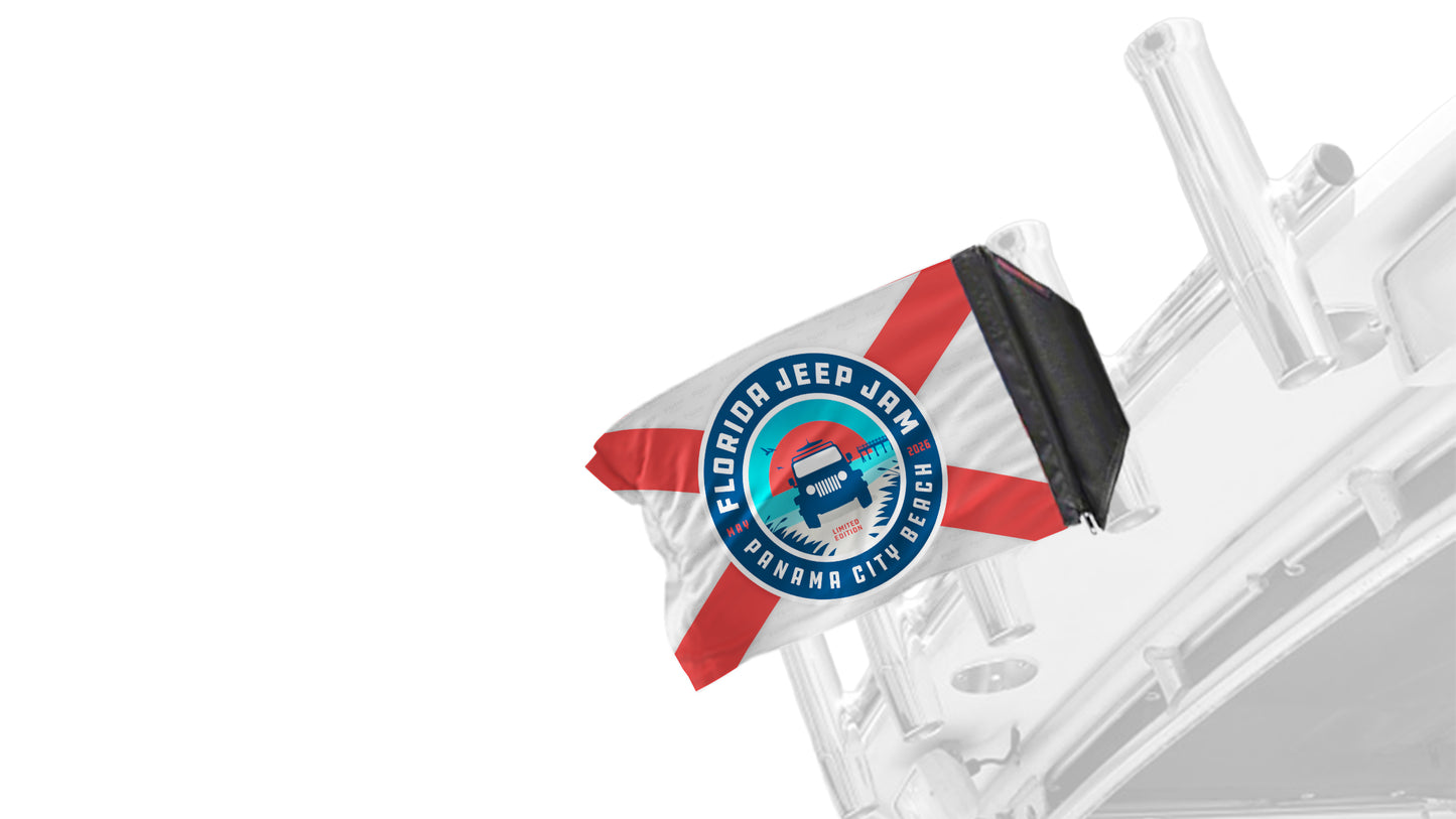 Florida Jeep Jam 2026 12"x18" Forever Wave Flag