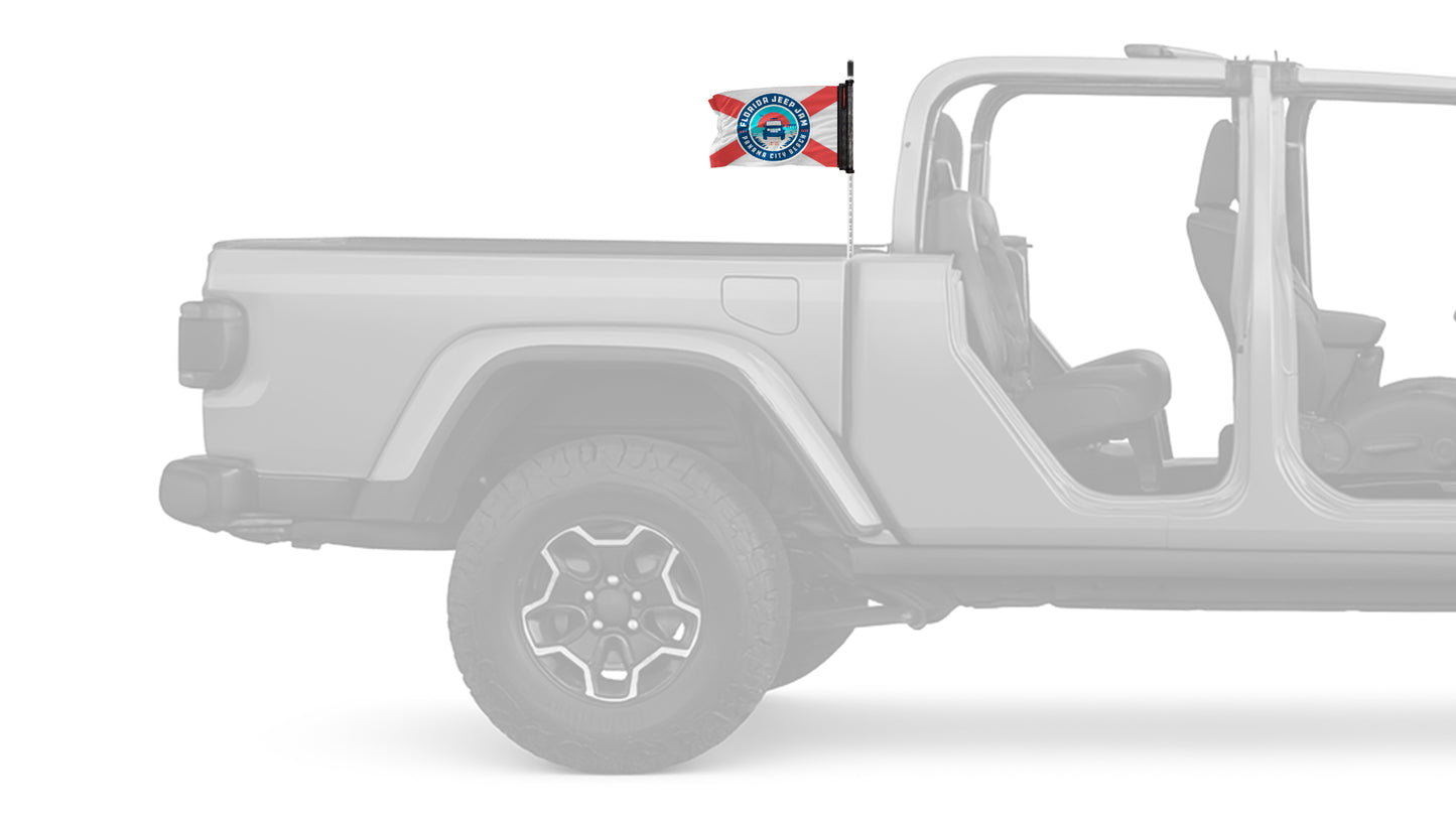 Florida Jeep Jam 2026 12"x18" Forever Wave Flag for Jeep Gladiator JT