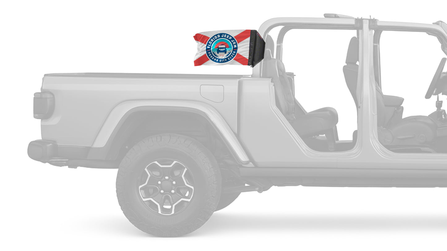 Florida Jeep Jam 2026 12"x18" Forever Wave Flag for Jeep Gladiator JT