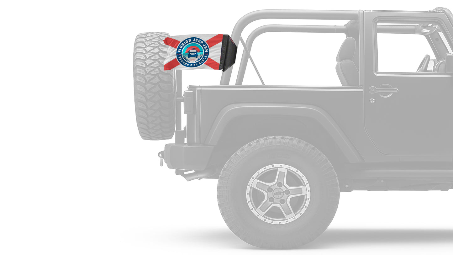 Florida Jeep Jam 2026 12"x18" Forever Wave Flag for Jeep Wrangler YJ 1986-1995