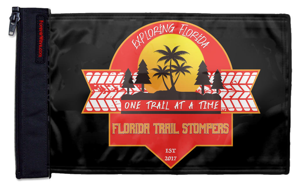 Florida Trail Stompers Red 12"x18" Forever Wave zip-on flag
