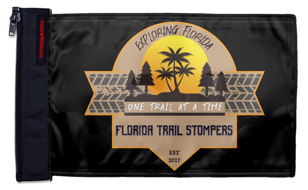 Florida Trail Stompers Tan 12"x18" Forever Wave zip-on flag