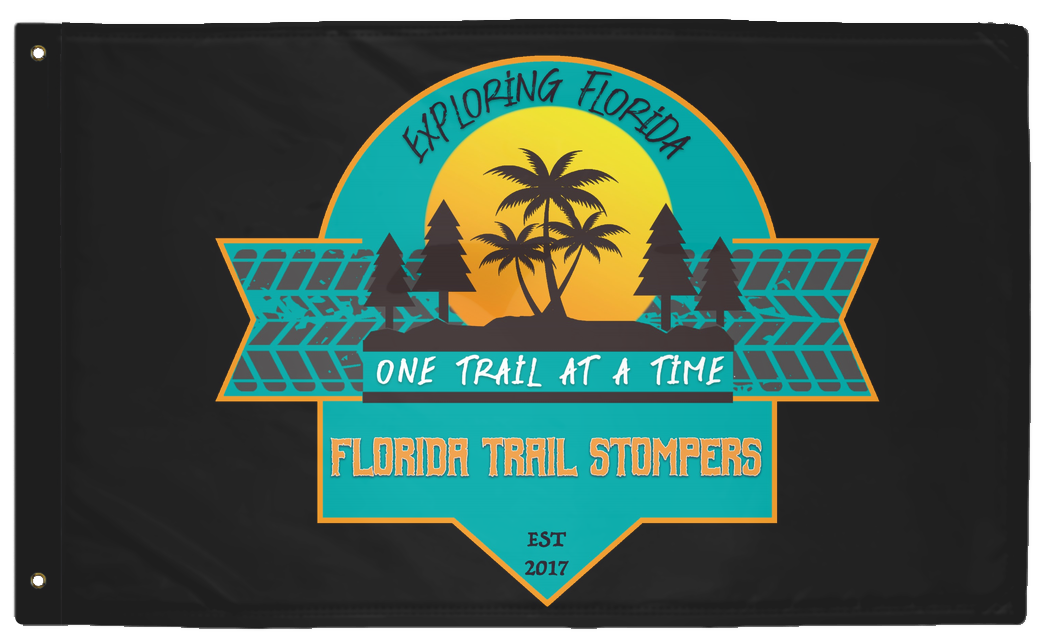 Florida Trail Stompers Teal 3'x5' double-sided flag